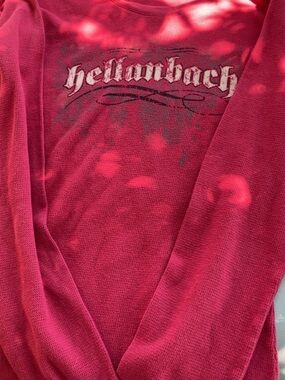 Helianbach Pink Long-Sleeve V-Neck Sweater Top